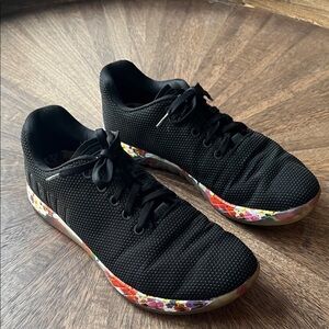 NOBULL Black Sneakers with Floral Sole
